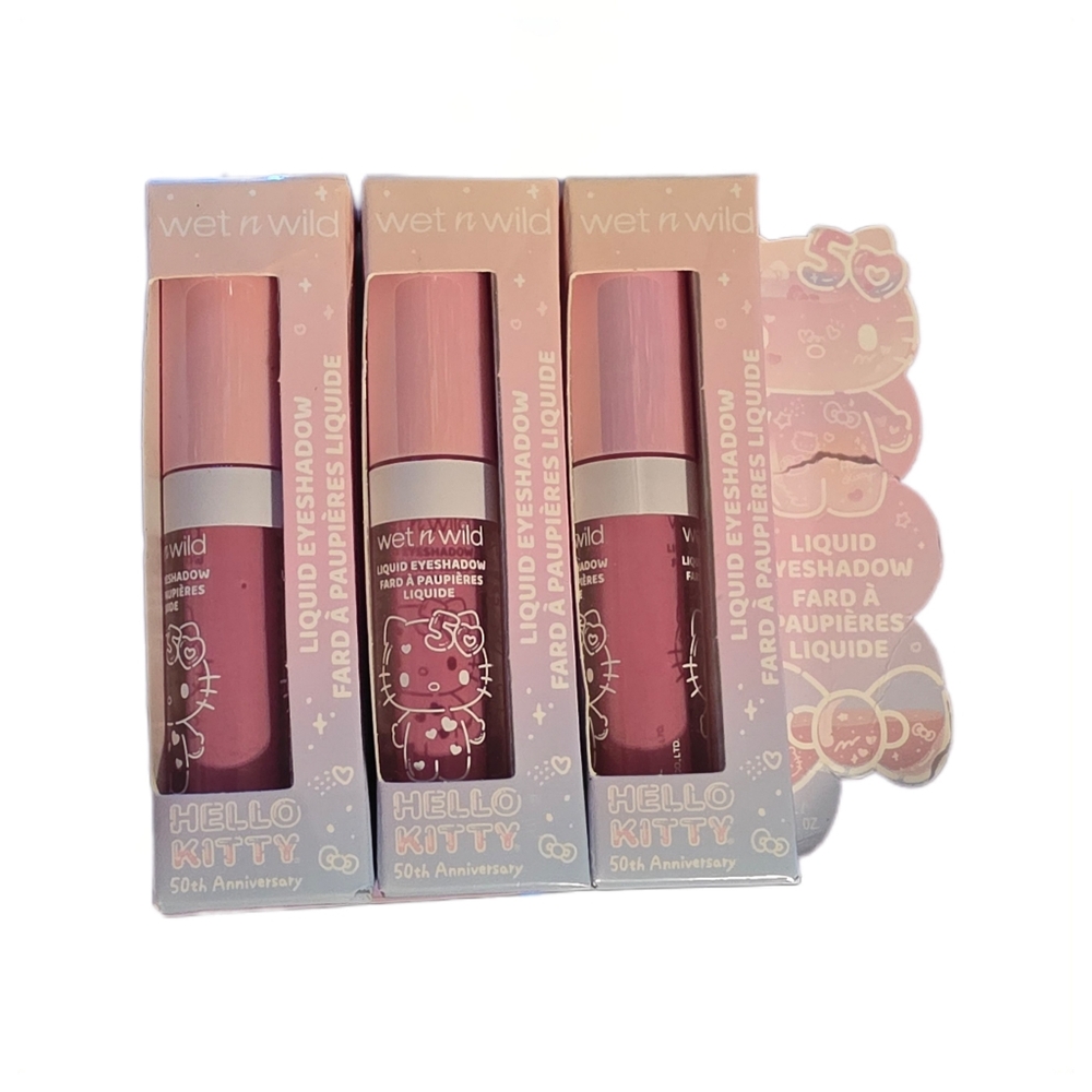 Hello Kitty 50th Anniversary Wet n Wild Liquid Eyeshadow- Bubbly X3